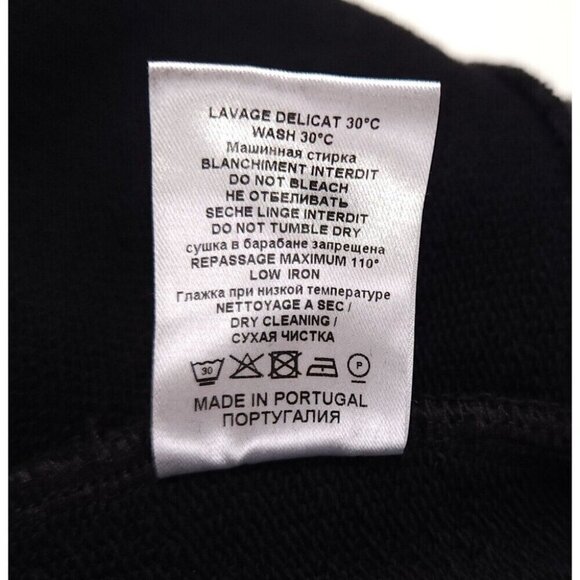 Mugler Logo Print Cropped Hoodie Size L Unisex Black - Picture 14 of 16